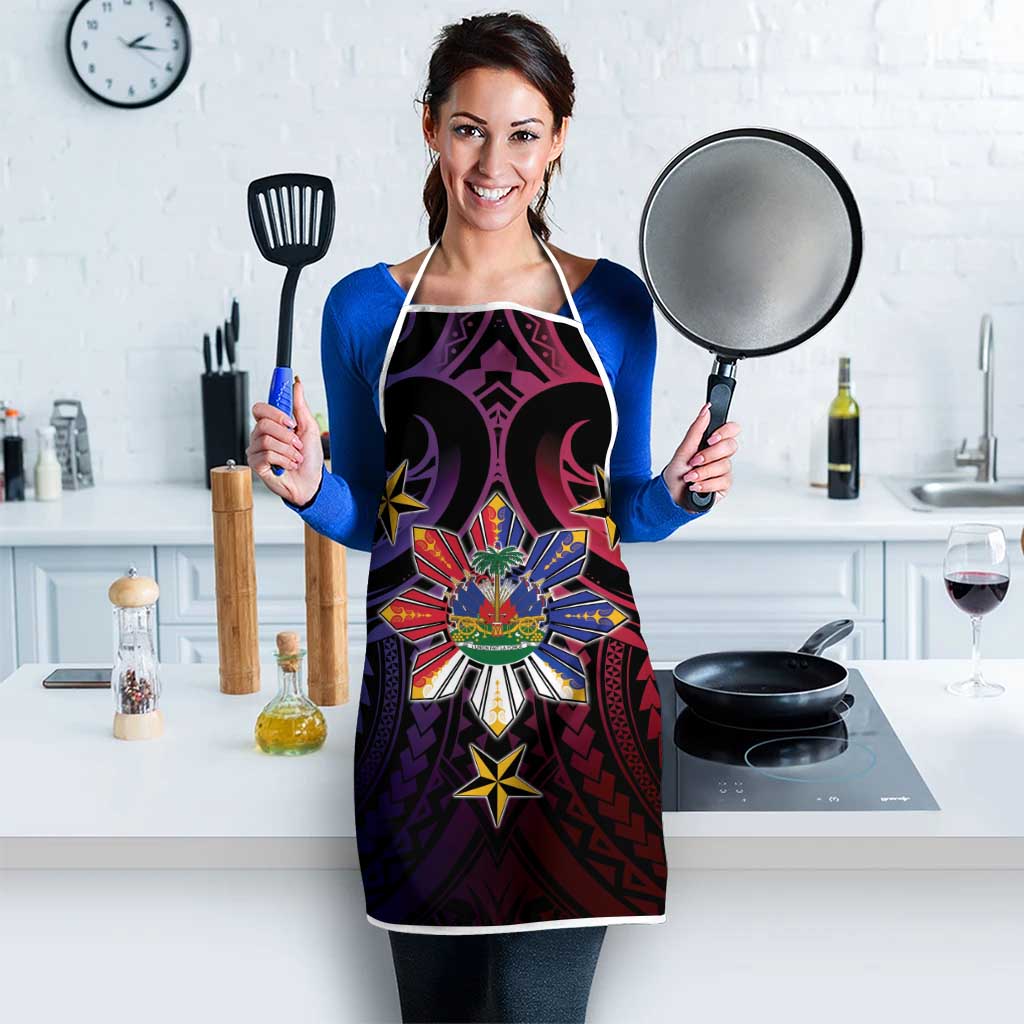 Haiti Philippines Apron Haitian Coat Of Arms With Filipino Sun