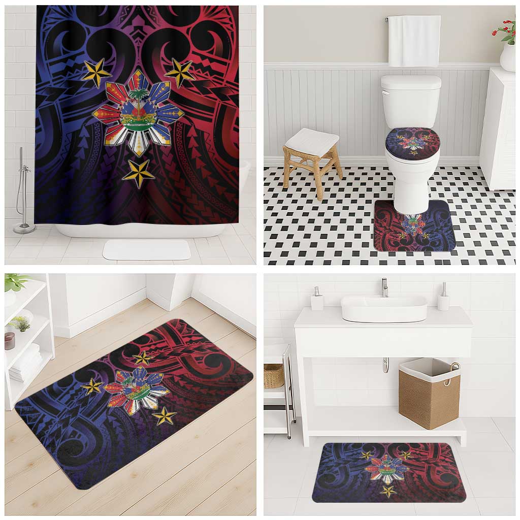 Haiti Philippines Bathroom Set Haitian Coat Of Arms With Filipino Sun