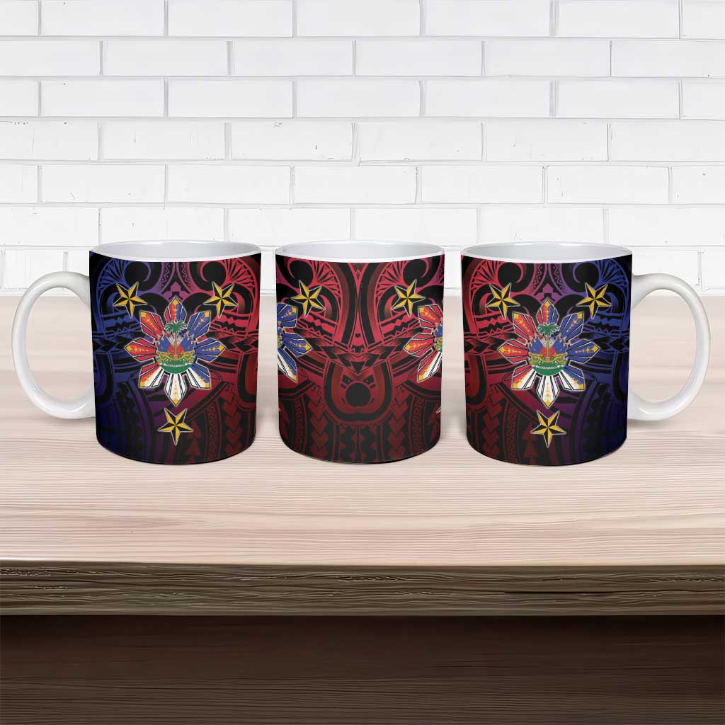 Haiti Philippines Ceramic Mug Haitian Coat Of Arms With Filipino Sun