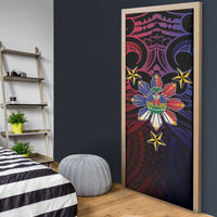 Haiti Philippines Door Cover Haitian Coat Of Arms With Filipino Sun
