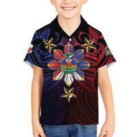 Haiti Philippines Family Matching Puletasi and Hawaiian Shirt Haitian Coat Of Arms With Filipino Sun