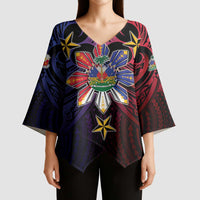 Haiti Philippines Kimono Sleeve Blouse Haitian Coat Of Arms With Filipino Sun