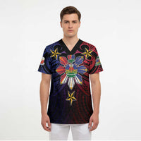 Haiti Philippines Scrub Top Haitian Coat Of Arms With Filipino Sun