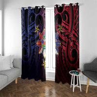 Haiti Philippines Window Curtain Haitian Coat Of Arms With Filipino Sun LT05 With Grommets Black - Polynesian Pride