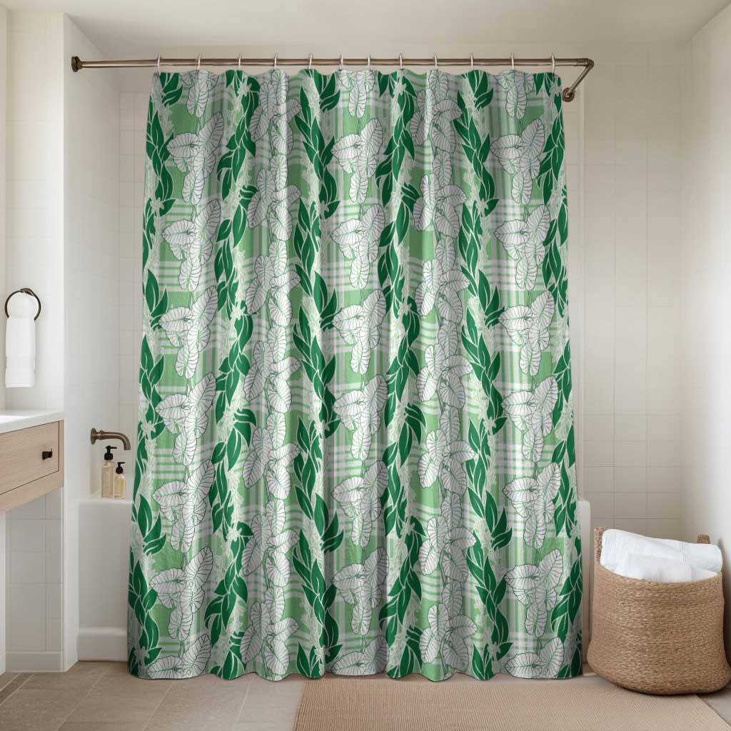 Hawaii Ti Leaf Maile Tuberose Lei Bathroom Set With Hanalei Leaf Green