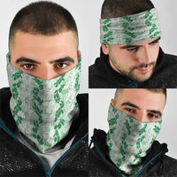 Hawaii Ti Leaf Maile Tuberose Lei Neck Gaiter With Hanalei Leaf Green