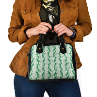 Hawaii Ti Leaf Maile Tuberose Lei Shoulder Handbag With Hanalei Leaf Green