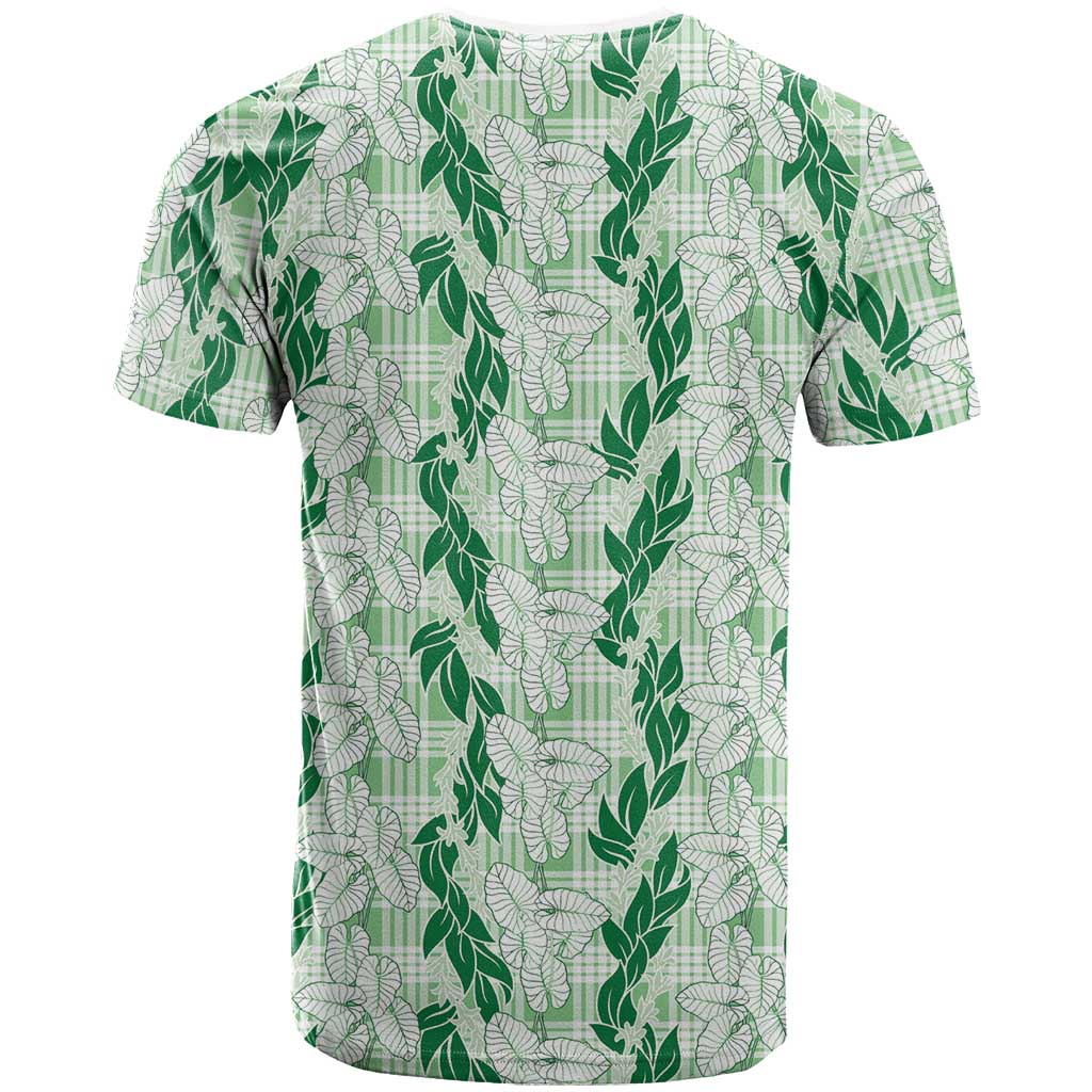Hawaii Ti Leaf Maile Tuberose Lei T Shirt With Hanalei Leaf Green