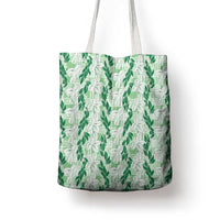 Hawaii Ti Leaf Maile Tuberose Lei Tote Bag With Hanalei Leaf Green