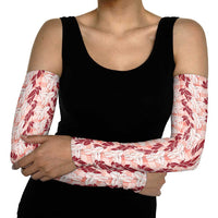 Hawaii Ti Leaf Maile Tuberose Lei Arm Sleeves With Hanalei Leaf Red