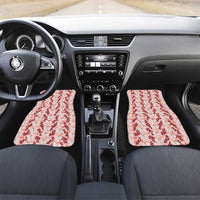 Hawaii Ti Leaf Maile Tuberose Lei Car Mats With Hanalei Leaf Red