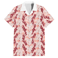 Hawaii Ti Leaf Maile Tuberose Lei Hawaiian Shirt With Hanalei Leaf Red