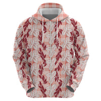Hawaii Ti Leaf Maile Tuberose Lei Hoodie With Hanalei Leaf Red