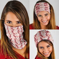 Hawaii Ti Leaf Maile Tuberose Lei Neck Gaiter With Hanalei Leaf Red