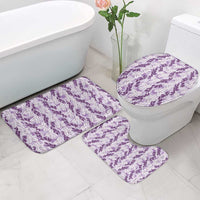 Hawaii Ti Leaf Maile Tuberose Lei Bathroom Set With Hanalei Leaf Purple