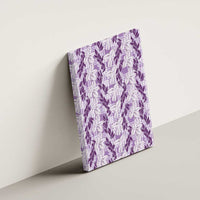 Hawaii Ti Leaf Maile Tuberose Lei Canvas Wall Art With Hanalei Leaf Purple