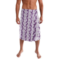 Hawaii Ti Leaf Maile Tuberose Lei Lavalava With Hanalei Leaf Purple