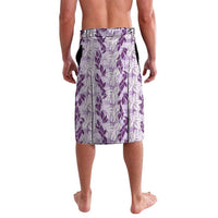 Hawaii Ti Leaf Maile Tuberose Lei Lavalava With Hanalei Leaf Purple