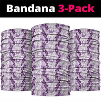 Hawaii Ti Leaf Maile Tuberose Lei Neck Gaiter With Hanalei Leaf Purple