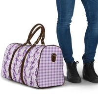 Hawaii Ti Leaf Maile Tuberose Lei Travel Bag With Hanalei Leaf Purple