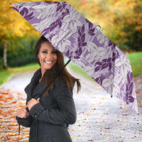 Hawaii Ti Leaf Maile Tuberose Lei Umbrella With Hanalei Leaf Purple