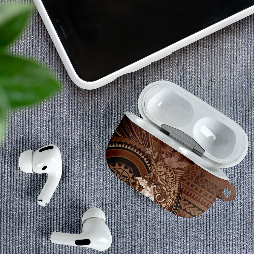 Samoa Tatau Marlin AirPods Case With Siapo Motifs Brown