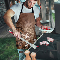 Samoa Tatau Marlin Apron With Siapo Motifs Brown