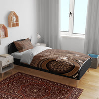 Samoa Tatau Marlin Bedding Set With Siapo Motifs Brown