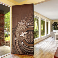 Samoa Tatau Marlin Door Cover With Siapo Motifs Brown