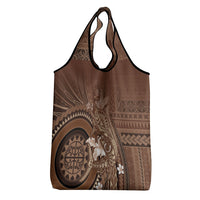 Samoa Tatau Marlin Grocery Bag With Siapo Motifs Brown
