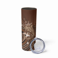 Samoa Tatau Marlin Skinny Tumbler With Siapo Motifs Brown