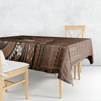 Samoa Tatau Marlin Tablecloth With Siapo Motifs Brown