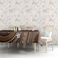 Samoa Tatau Marlin Tablecloth With Siapo Motifs Brown