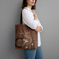 Samoa Tatau Marlin Tote Bag With Siapo Motifs Brown