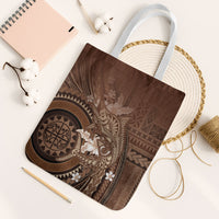 Samoa Tatau Marlin Tote Bag With Siapo Motifs Brown