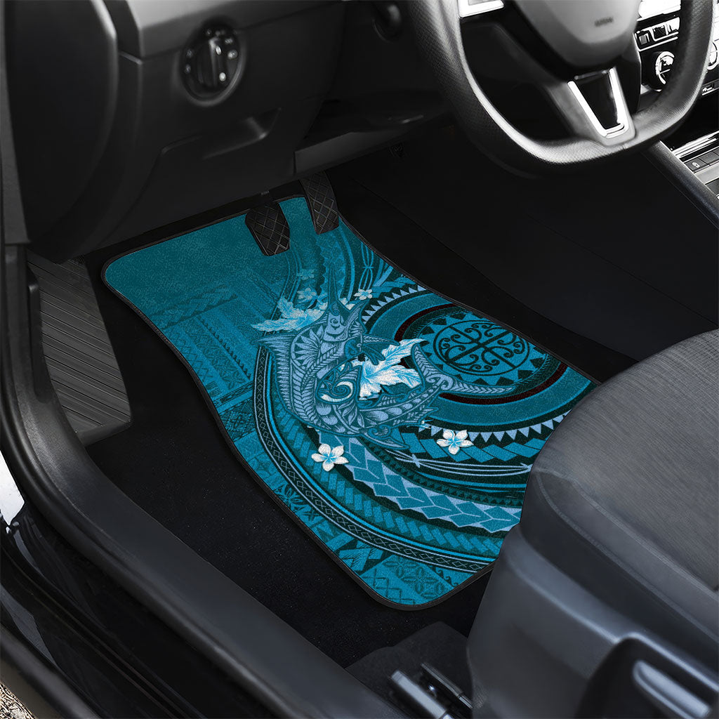 Samoa Tatau Marlin Car Mats With Siapo Motifs Teal