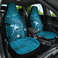 Samoa Tatau Marlin Car Seat Cover With Siapo Motifs Teal