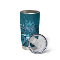 Samoa Tatau Marlin Tumbler Cup With Siapo Motifs Teal