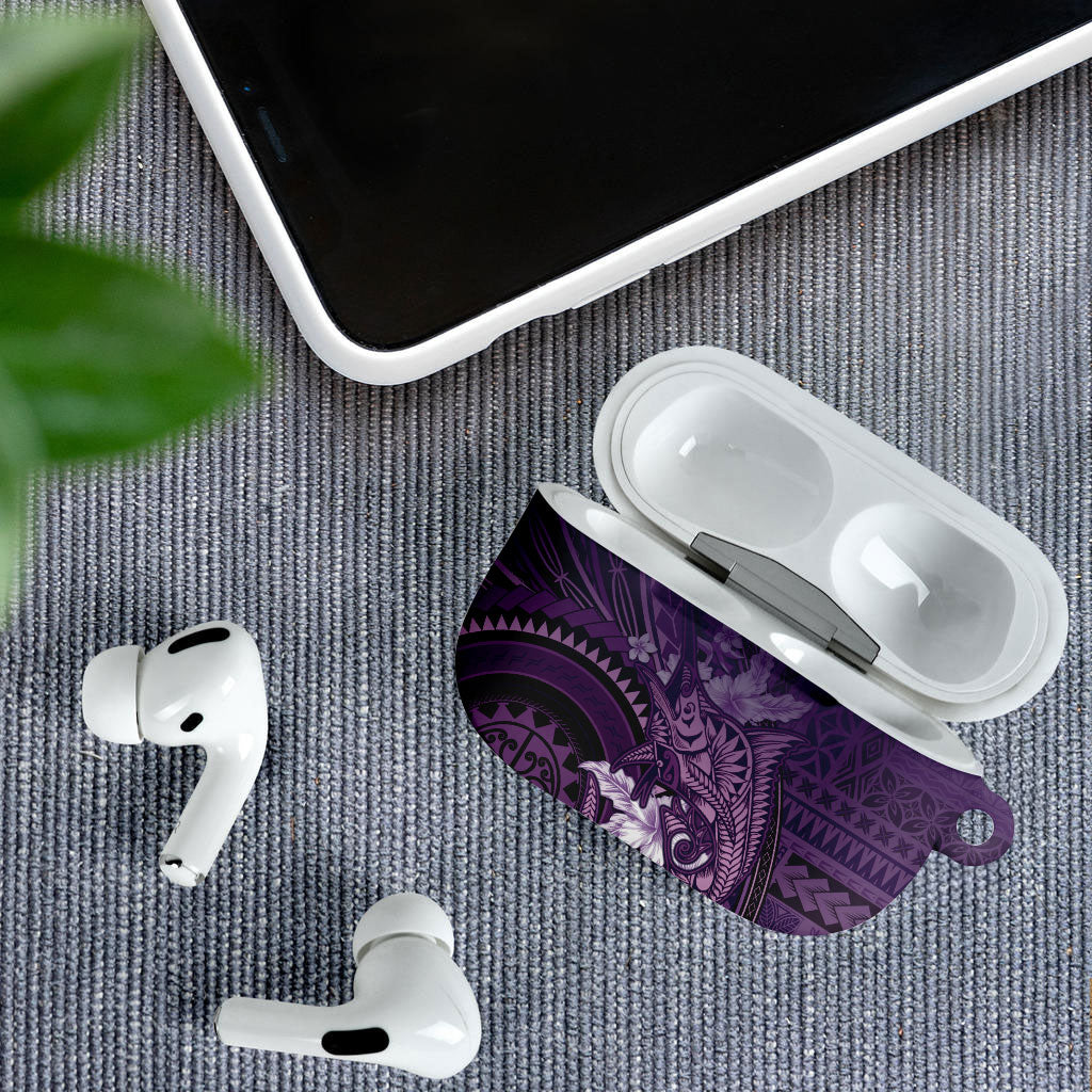 Samoa Tatau Marlin AirPods Case With Siapo Motifs Violet