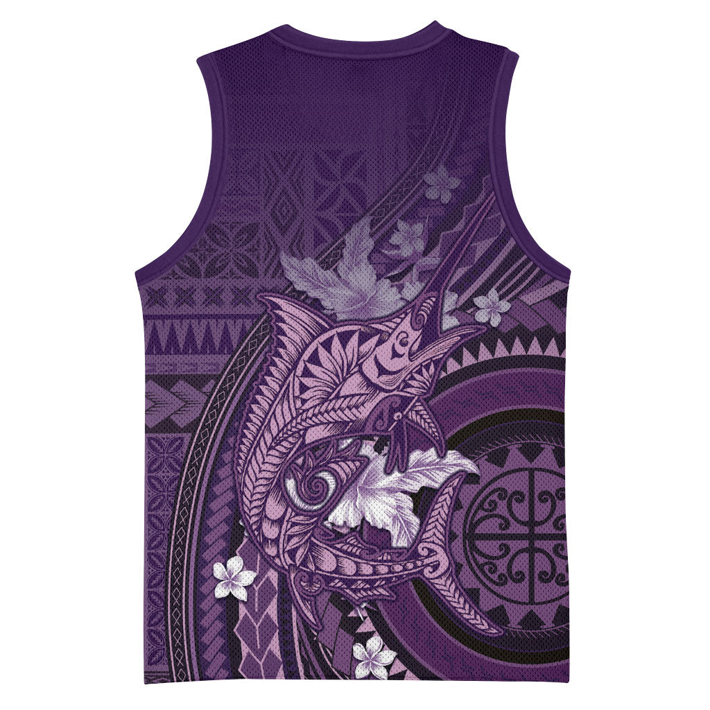 Samoa Tatau Marlin Basketball Jersey With Siapo Motifs Violet