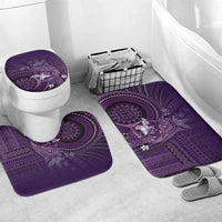 Samoa Tatau Marlin Bathroom Set With Siapo Motifs Violet