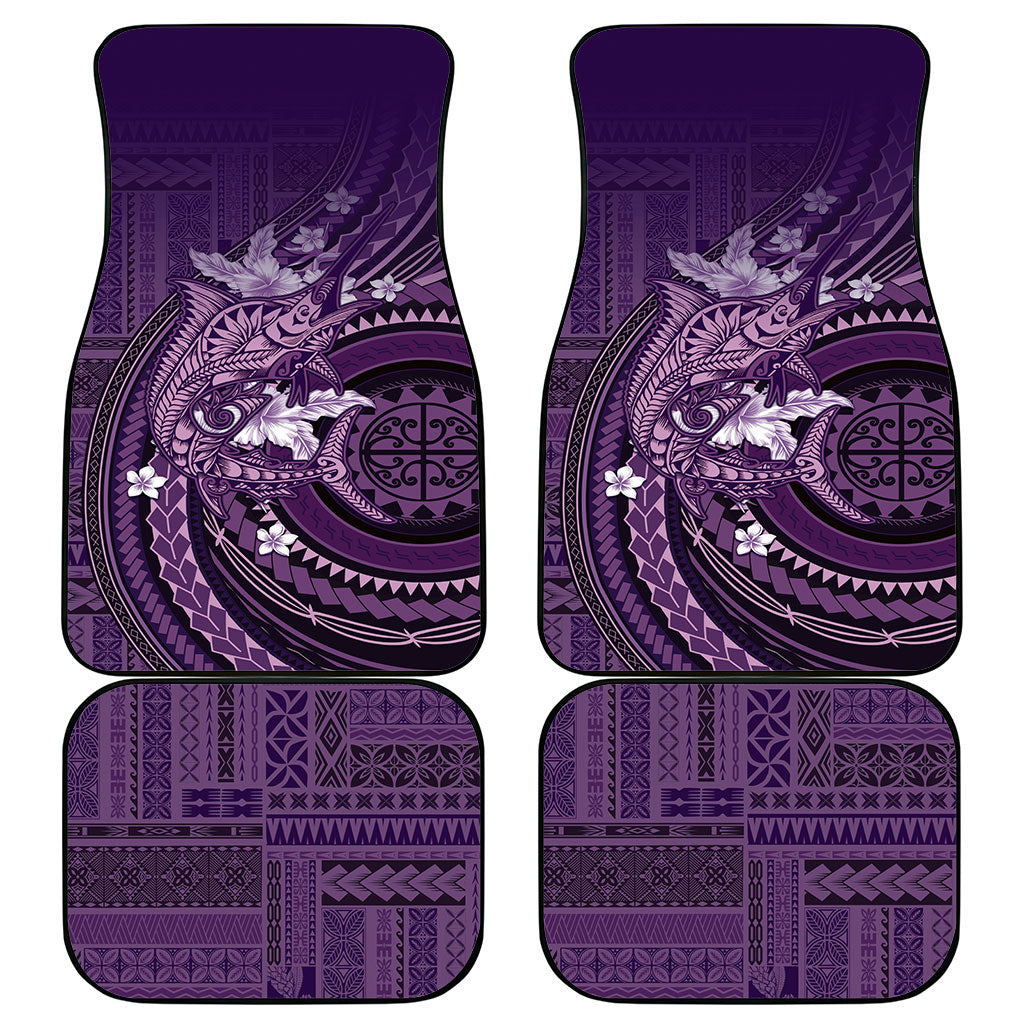 Samoa Tatau Marlin Car Mats With Siapo Motifs Violet
