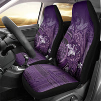 Samoa Tatau Marlin Car Seat Cover With Siapo Motifs Violet