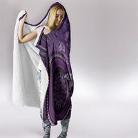 Samoa Tatau Marlin Hooded Blanket With Siapo Motifs Violet