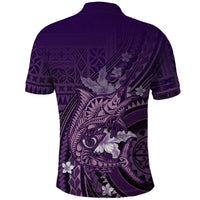 Samoa Tatau Marlin Polo Shirt With Siapo Motifs Violet