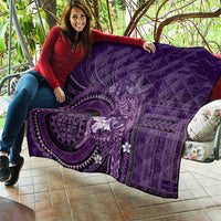 Samoa Tatau Marlin Quilt With Siapo Motifs Violet