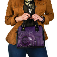 Samoa Tatau Marlin Shoulder Handbag With Siapo Motifs Violet