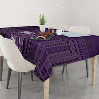 Samoa Tatau Marlin Tablecloth With Siapo Motifs Violet