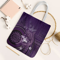 Samoa Tatau Marlin Tote Bag With Siapo Motifs Violet