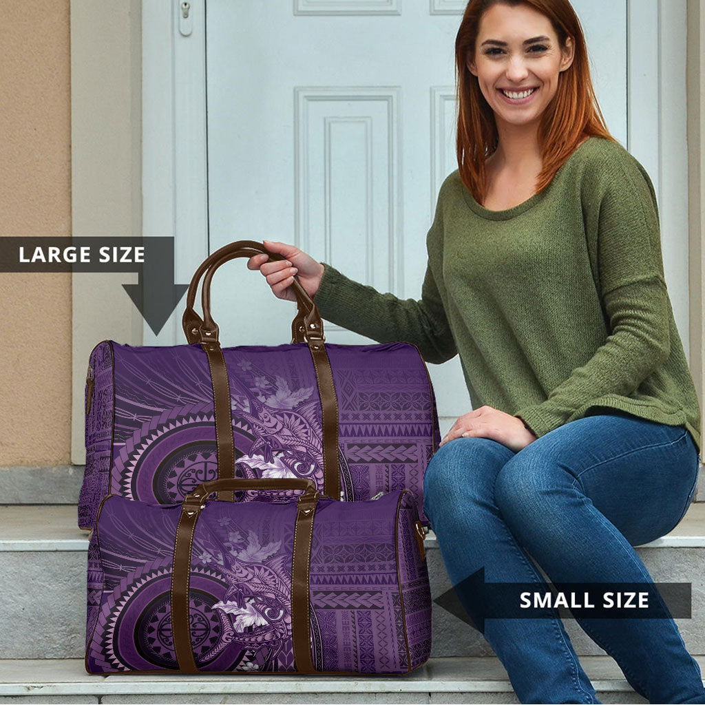 Samoa Tatau Marlin Travel Bag With Siapo Motifs Violet